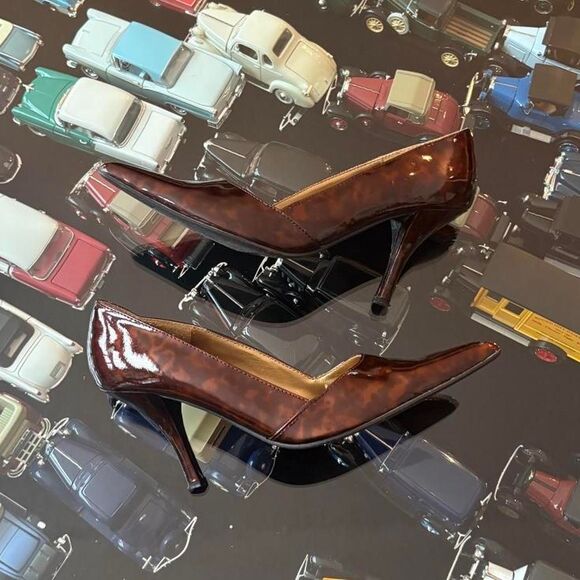 Charlotte Russe Stiletto High Heels Brown Two Tone Pointed Toe Y2K Womens 7.5/8 - Picture 3 of 7